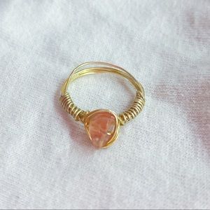 carnelian crystal ring